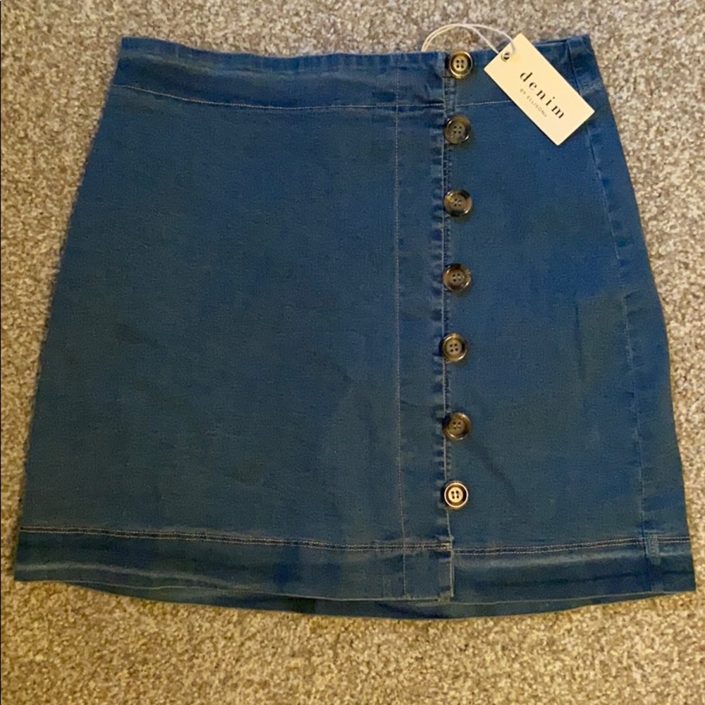 Denim Skirt w/ Buttons